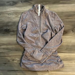 EUC Lululemon Cypress Kiss 1/2 Zip Size 8 Heathered light purple